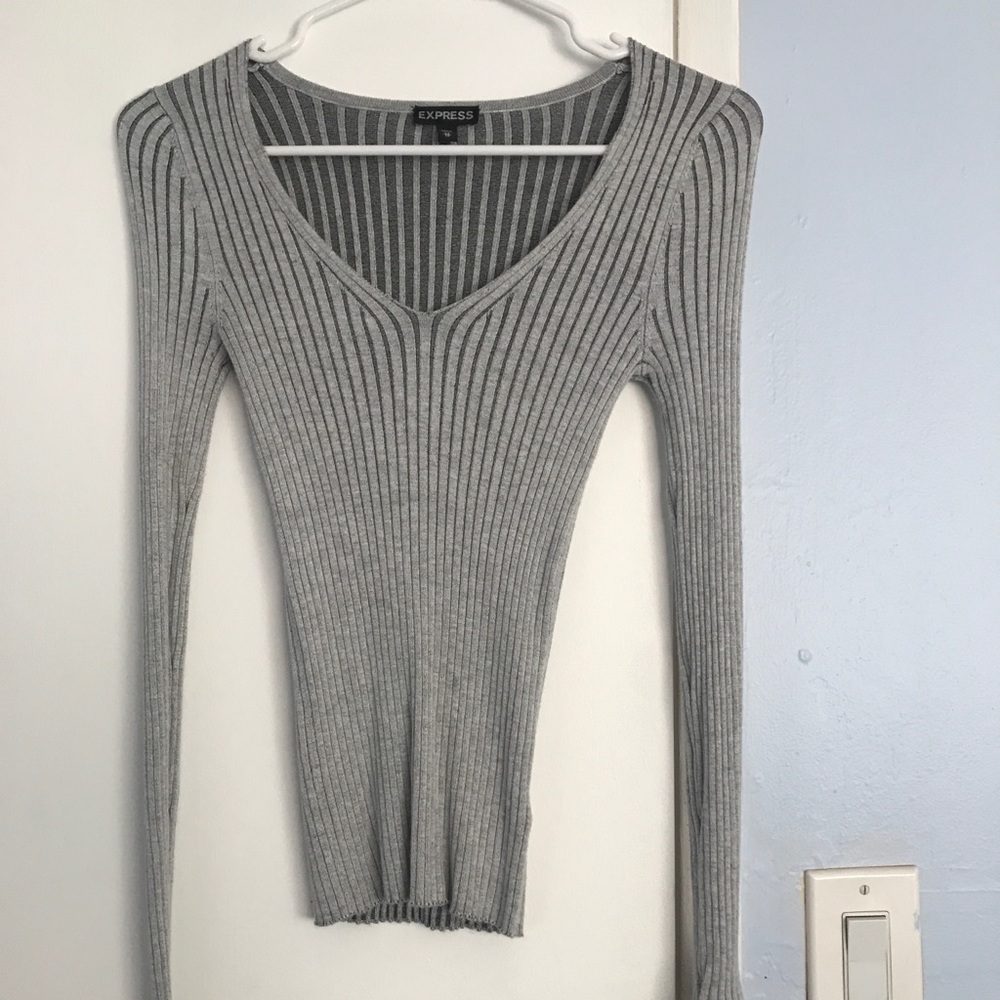 Fitted Deep V Sweater